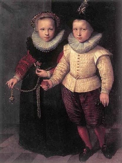 Cornelis Ketel Double Portrait of a Brother and Sister Sweden oil painting art